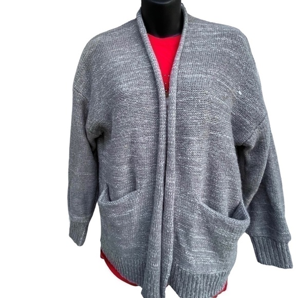 Urban Outfitters Colie Open Front Cardigan Heather Gray Knit Sweater Women’s XS - Picture 4 of 11